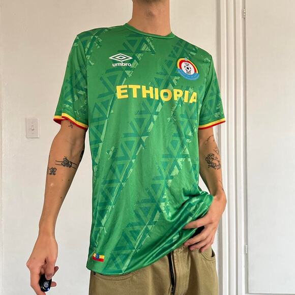 2021 Ethiopia Umbro Home Soccer Futbol Club FC Jersey Shirt - Picture 7 of 7
